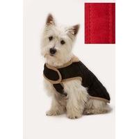 Dog Gone Smart Suede Quilted Belly Coat Red 51cm (20\