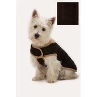 Dog Gone Smart Suede Quilted Belly Coat Black 51cm (20\