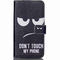 dont touch my phone pattern pu leather wallet full body case with card ...
