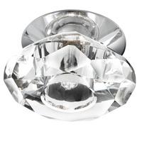 Downlighter Chrome Recessed Diamond Shaped