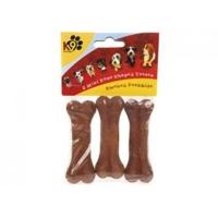 Dog Pet Animal Food 3 Smoked Porkhide Bone Shaped Meat