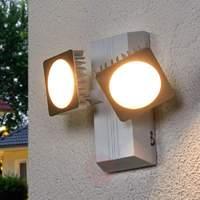 Double spot LED outdoor wall lamp Noxlite Smart