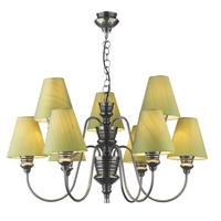 dor139922 doreen 9 light chandelier with black silk shades