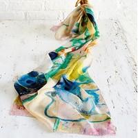 Dove Silk Chiffon Scarf