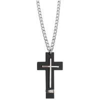 Double Cross Necklace - Size: One Size