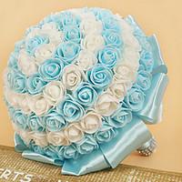 Double Color Rose Flower Wedding Bouquet for The Bride Holding Flowers (2126cm)Assorted Color