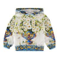 DOLCE AND GABBANA Childrens Girl Vaso Fiori Bomber Jacket