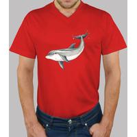 dolphin - man, manga short neck mouth shut, red