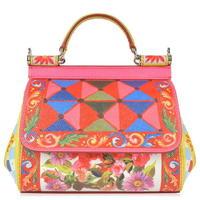 dolce and gabbana mini printed sicily bag