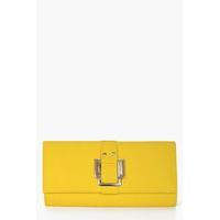 Double Square Fitting Clutch Bag - yellow
