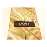 Donna Karan Silk Tie Gold & Cream