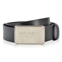 DOLCE AND GABBANA Leather Logo Belt