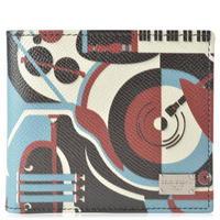 DOLCE AND GABBANA Jazz Print Leather Wallet