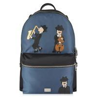 DOLCE AND GABBANA Vulcano Musician Patches Backpack