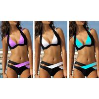 Double Strap Detail Bikini - Choice of 3 Colours and 5 Sizes