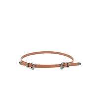 Double Buckle Faux Leather Belt