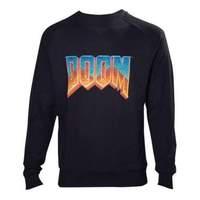 doom mens vintage logo sweater extra extra large black sw240001doo 2xl