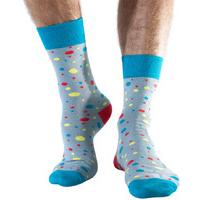 Doris & Dude Mens Grey Spot Bamboo Socks - Size 7-11