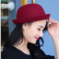Dome Of Autumn And Winter Cashmere Woolen Hat Crimping Fashion Candy-colored Solid Topper