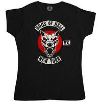 Dogs Of Hell Ny Front Print Womens T Shirt