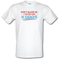 Don\'t Blame Me I Voted For Kodos male t-shirt.