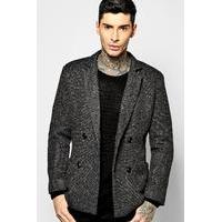 Double Breasted Smart Blazer - charcoal