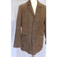 DONAR BROWN SUEDE JACKET DONAR - Size: M - Brown - Leather jacket