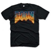 doom mens classic game logo t shirt medium black