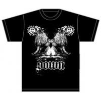 Down Double Lion Mens T Shirt: Black Medium
