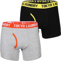 Dormer Boxer Shorts in Buttercup / Fire Orange  Tokyo Laundry