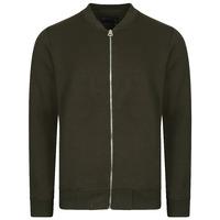 donegal zip through bomber jacket in woodland khaki dissident