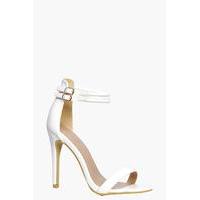 Double Ankle Band 2 Part Heels - white