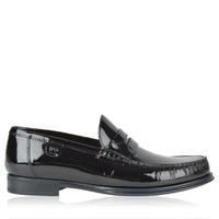 DOLCE AND GABBANA Patent Leather Penny Loafers