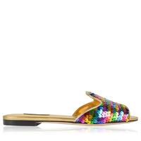 dolce and gabbana sequin sliders