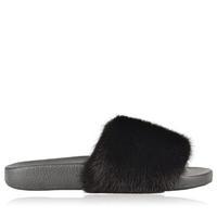 DOLCE AND GABBANA Mink Fur Sliders