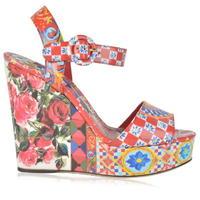 dolce and gabbana majolica wedge sandals