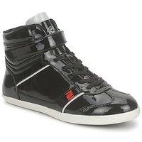 Dorotennis BASKET PU VERNIS PERFORE HI women\'s Shoes (High-top Trainers) in black