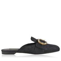 DOLCE AND GABBANA Jacquard Bejewelled Mules