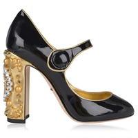 DOLCE AND GABBANA Embellished Mary Jane Pumps