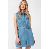 DONNA SLEEVELESS SHIRT DRESS