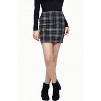 DOUBLE CHECK MINI SKIRT