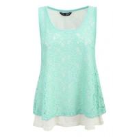 DOUBLE LAYER LACE VEST