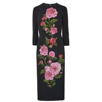 DOLCE AND GABBANA Rose Print Cady Dress