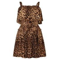 dolce and gabbana leo print mini dress