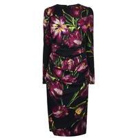 dolce and gabbana tulip print midi dress