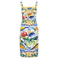 dolce and gabbana majolica ruched dress