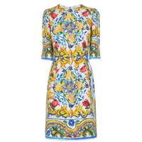 dolce and gabbana majolica print dress