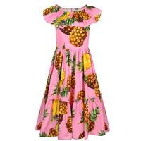 dolce and gabbana pineapple print midi dress