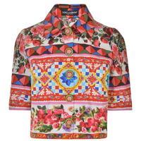 dolce and gabbana maiolica cropped jacket