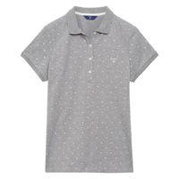 Dot Pique Polo Shirt - Grey Melange